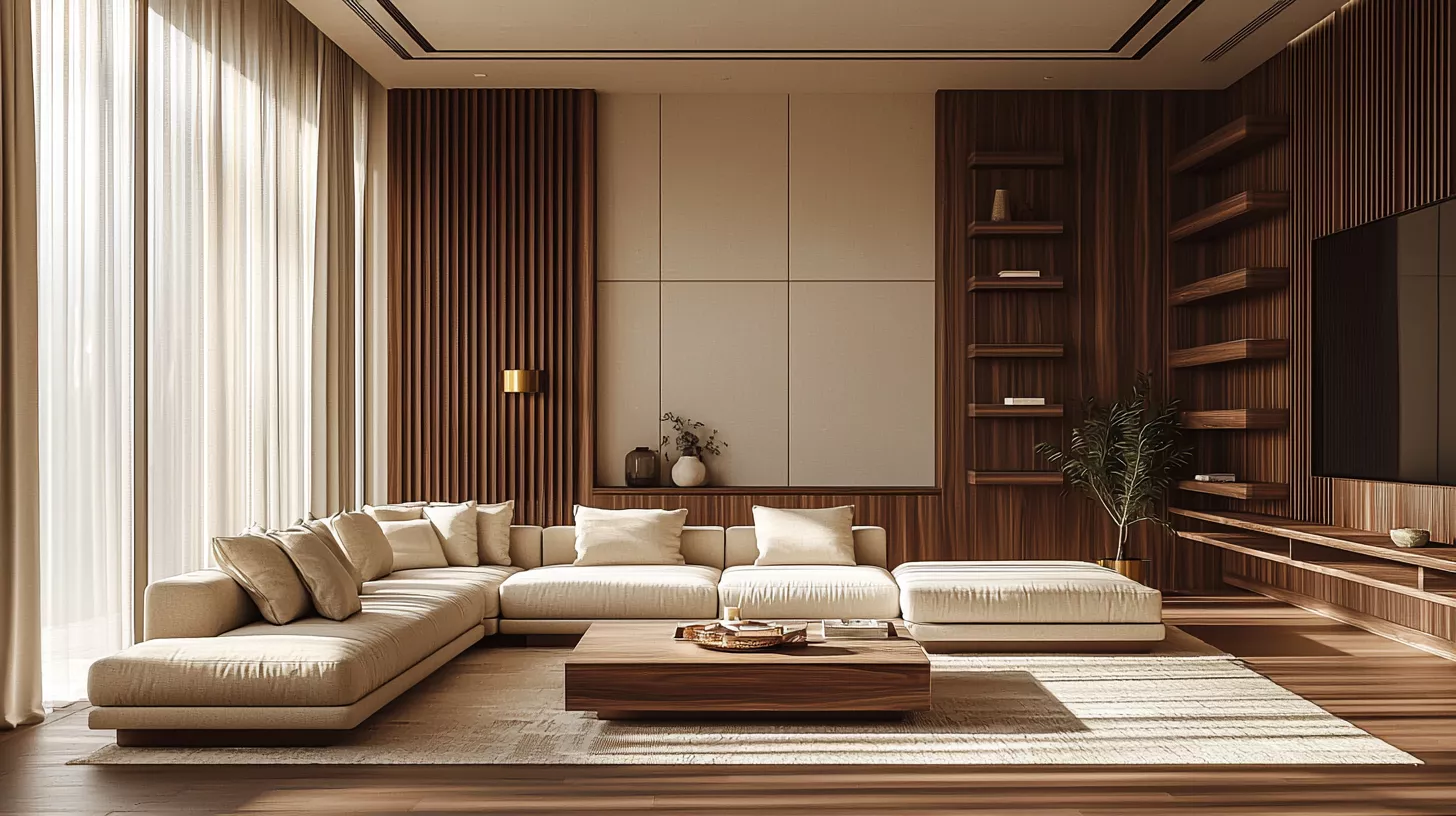 Warm neutrals 2026 | Modern living room with a calming feel